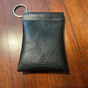 PU Leather Coin/Key Pouch with Squeeze Spring Opening - NWT